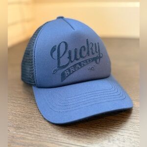 Lucky Brand Navy Mesh Low Profile Trucker Hat